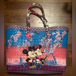 HANDPAINTED HANDMADE PLASTIC TOTE BAG MICKEY